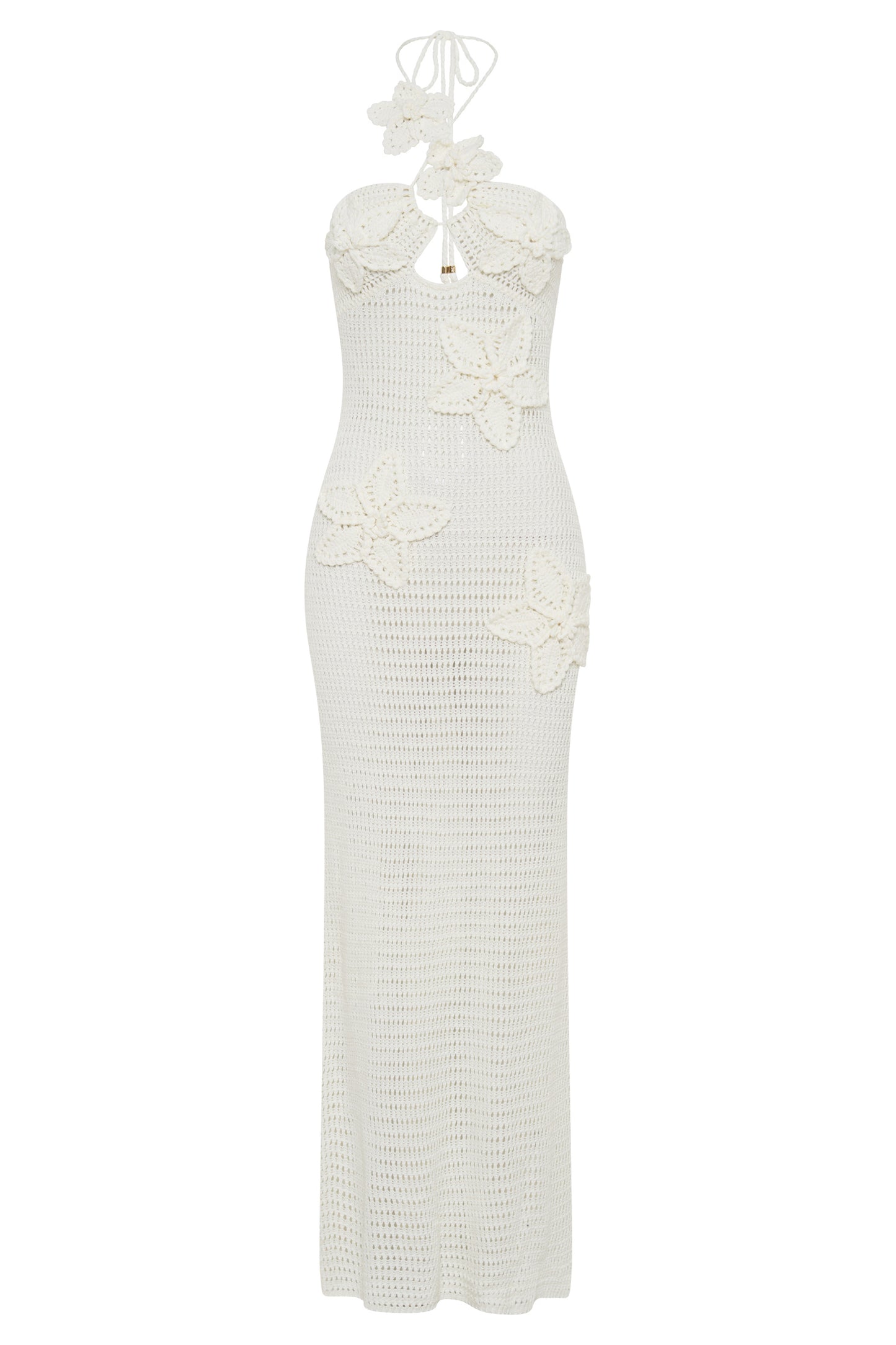 Beverly Floral Appliqu茅 Crochet Maxi Dress