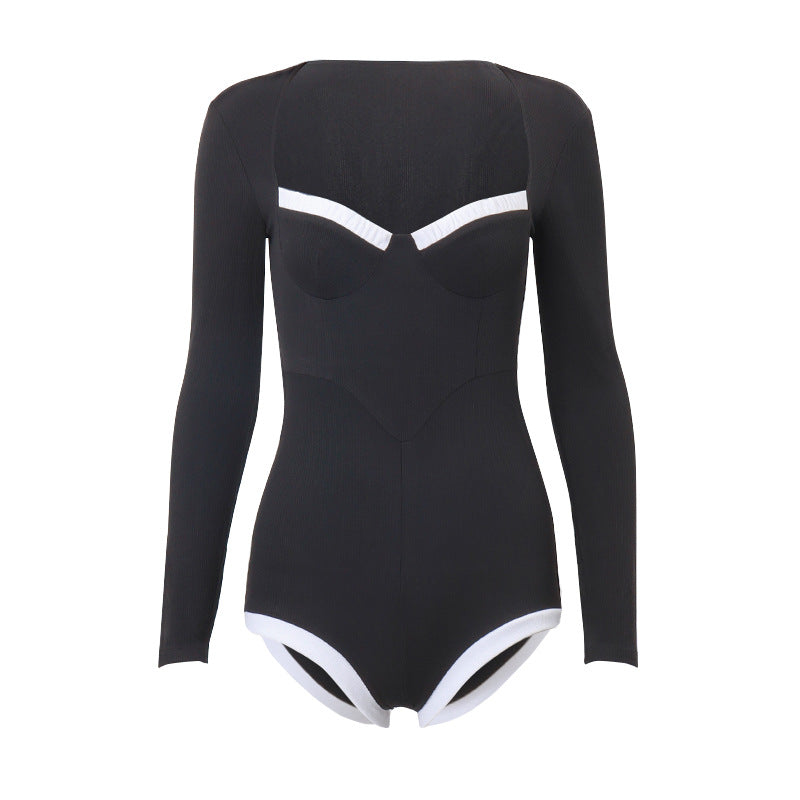 Women Clothing Autumn Sexy Girls Sexy Slim Waist Long Sleeve Jumpsuit Women