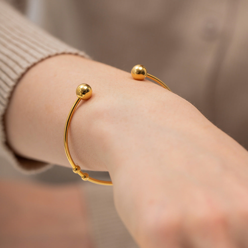 Orion Sphere - Minimalist Gold Bangle