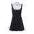 y2k Summer Dress Women Contrast Color Patchwork Lapel Collar Sleeveless A Line Mini Dress 2000s Evening Party Dresses