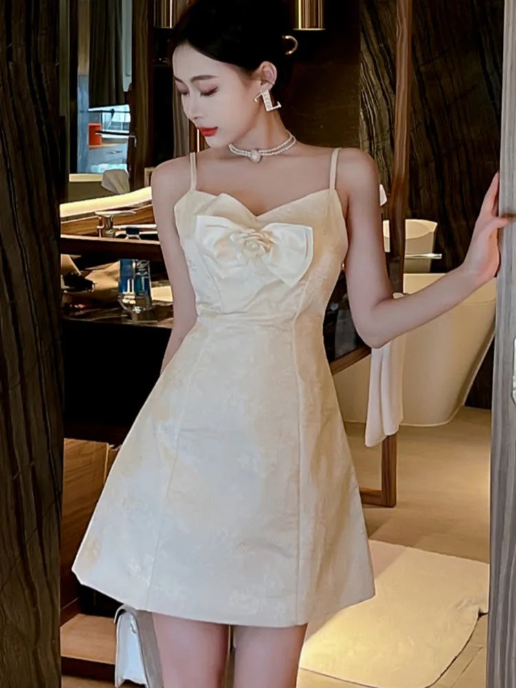 Y2K Sweet Mini Dress for Women Sexy Spaghetti Strap Princess Birthday Party Short Dresses Summer Spring Slim A-Line Vestidos New