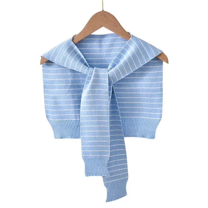 Shrugs Women Shoulder Shawl Fall Outwear All-match Candy Colors Fashion Knit Scarf-collar Harajuku Korean Streetwear Chic Sweet