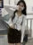 Lace Up Long sleeve Korean Dongdaemun Youth Trend Shirts Blouses Women Autumn Basic Crop Shirt New White Black