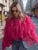 Patchwork Ruffled White Shirts Fashion Elegant For Women High Waist Long Sleeve Casual Streetwear Ladies Blouse Top