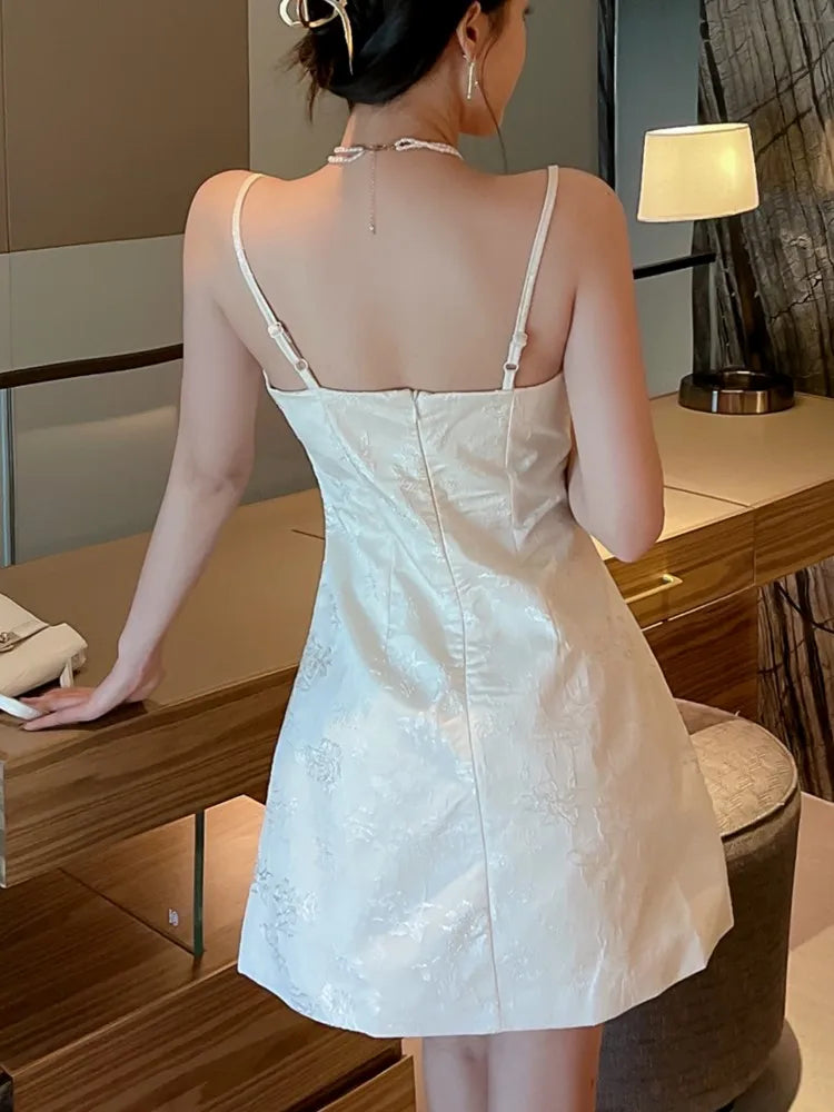 Y2K Sweet Mini Dress for Women Sexy Spaghetti Strap Princess Birthday Party Short Dresses Summer Spring Slim A-Line Vestidos New