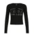 American Retro Letter Print Button V-Neck Shirt Women¡¯s Autumn New Blouse Slim Basic Knitted Top Tees Streetwear Fashio