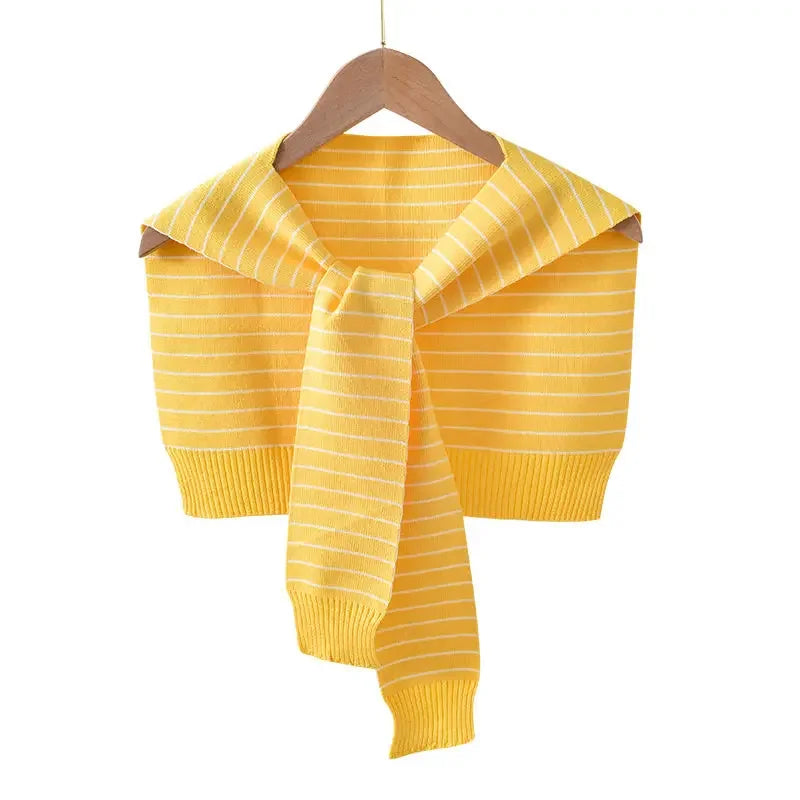 Shrugs Women Shoulder Shawl Fall Outwear All-match Candy Colors Fashion Knit Scarf-collar Harajuku Korean Streetwear Chic Sweet