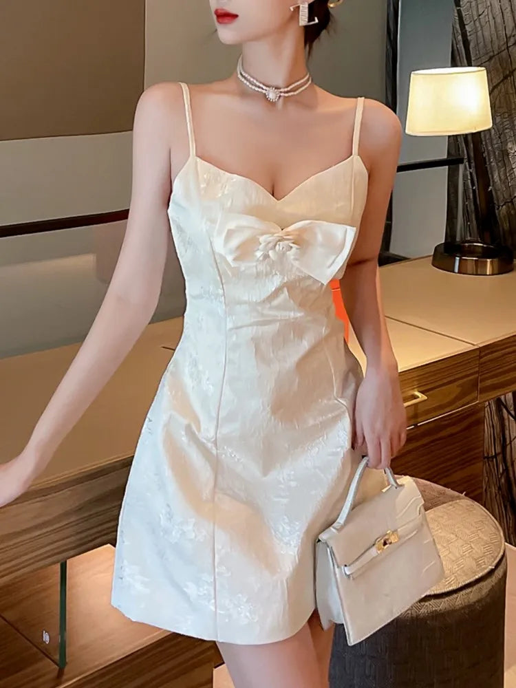 Y2K Sweet Mini Dress for Women Sexy Spaghetti Strap Princess Birthday Party Short Dresses Summer Spring Slim A-Line Vestidos New
