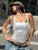 Summer New Solid Colour Slim Tank Top One-Piece Lace-Up Square Neck Sleeveless Y2k Tops Fashion Sexy Casual Women Clothing