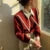 Vintage Shirts Women Korean Patchwork Black Long Sleeve Blouses Office Ladies Elegant Red Casual Chic Chiffon Tops New