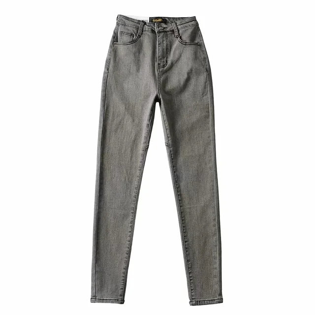 High High Waisted Jeans For Women Silm Fit Sexy Cotton Jean Ladies Street Elegant Temperament Casual Denim Pant Female