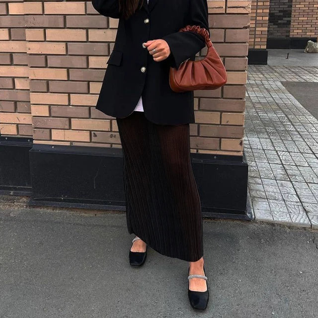 See Through Long Skirt For Women High Waist Sexy Hollow Out Skirts Womens Club Fashion Party Hot Girls Faldas De Mujer
