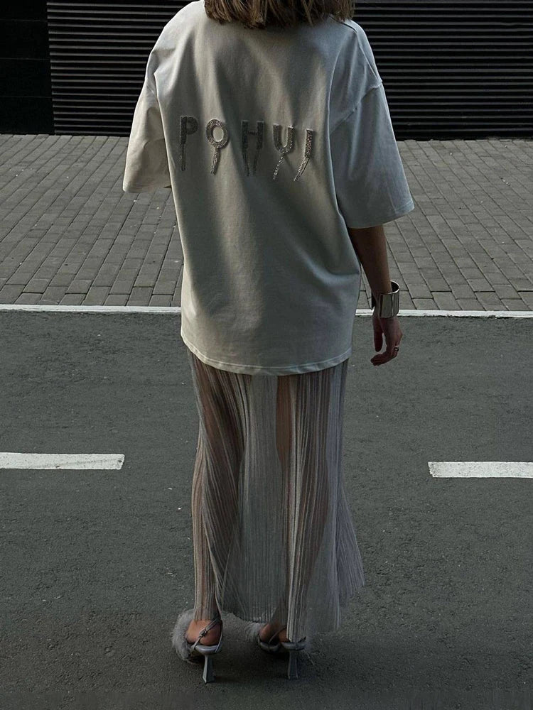See Through Long Skirt For Women High Waist Sexy Hollow Out Skirts Womens Club Fashion Party Hot Girls Faldas De Mujer