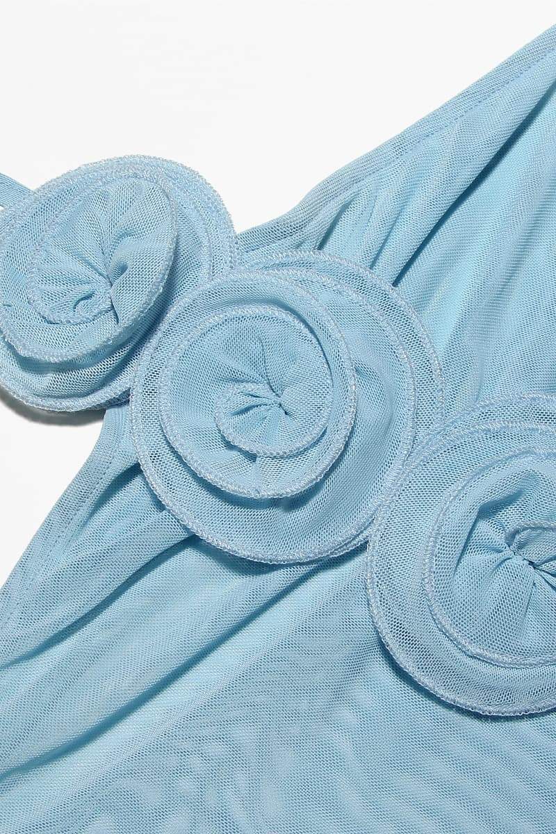 Alexia Halterneck Floral-applique Maxi Dress