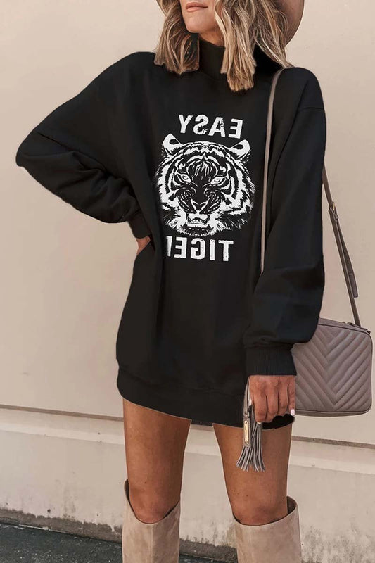Tiger Printed White Mini Dress (2 Colors)