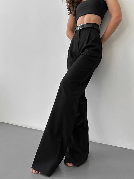 Must-have High-Waist Wide Leg Black Pants