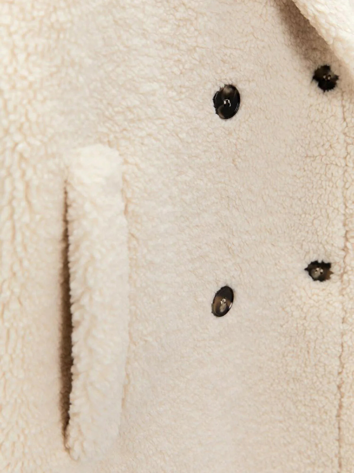 Casual Style Warm Double Pockets Fleece Coat
