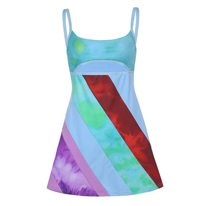 Women&#8217;s Sexy Mini Dress Backless Halter Sleeveless Bodycon Dress Summer Club Party Holiday Beach Dresses Y2K Streetwear