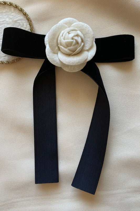 Camellia Flower Bow Brooch