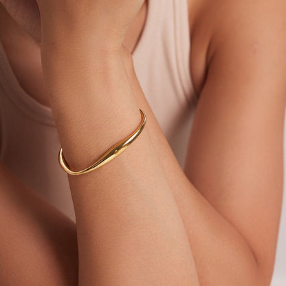 Polished Gold Open Cuff