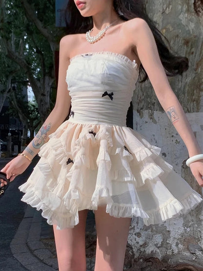 Women Princess Evening Party Prom Sleeveless Slim Elegant Mini Dress A-line Korean Fashion Spring Summer New Vestidos Mujer