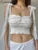 Patchwork Women Camis Lace Bandage Tassel Solid Bare Midriff Body-shaping Tops Ruched Hipster Street Wild Girls Clothing