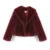 Winter Hot Trendy Iconic Blogger Fashion Burgundy Faux Fur Coat Women Overcoat Girls Shawl Collar Lamb Fur Jacket
