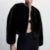 Ins Hot Brand Fashion Black Warm Cozy Cropped Faux Fur Coat Women Winter  Chic Girls Street Fashion Luxury Short Fur Jacket