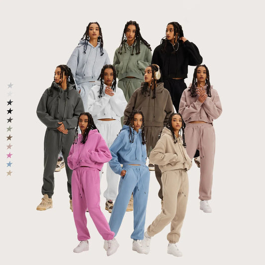 Autumn/Winter American retro hooded hoodie women plus fleece thickened Spice girls short women&#8217;s hoodie