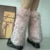 Luxury Brand Runway Fashion Fluffy Faux Fox Leg Warmers Women Thick Warm Furry Boot Covers Chic Harajuku Hot Y2k Girls Legcovers