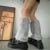 Harajuku Y2k Fashion Girls Faux Rabbit Fur Leg Warmers Women Goth Punk Rave Cyber Fluffies Costume Leggings Boot Covers Clubwear