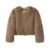 Iconic Street Fashion Week Luxury Brand Gardient Cropped Faux Fur Coat Women Winter  Hot Cool Girls Fluffy Short Fur Jacket