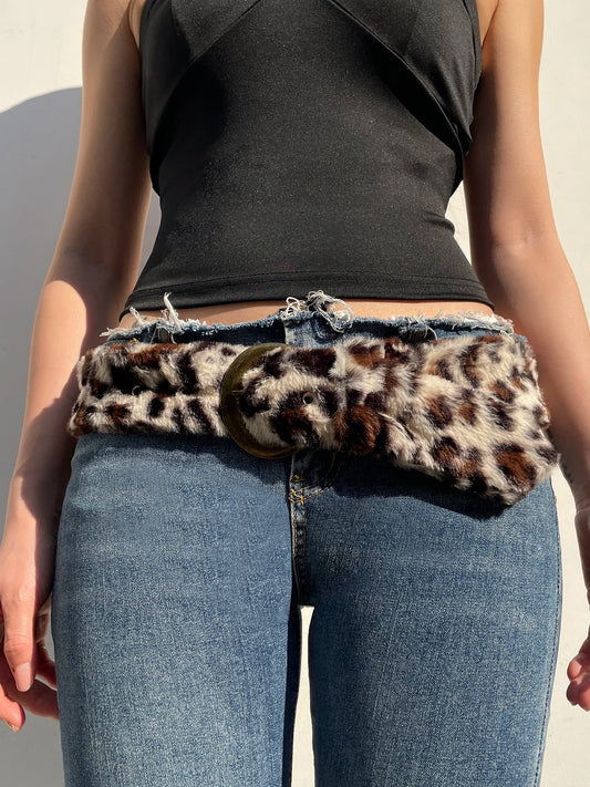 Fashion Leopard Faux Fur Match-All Women¡¯s Belts American Retro Street Style Exquisite Chic Accessories