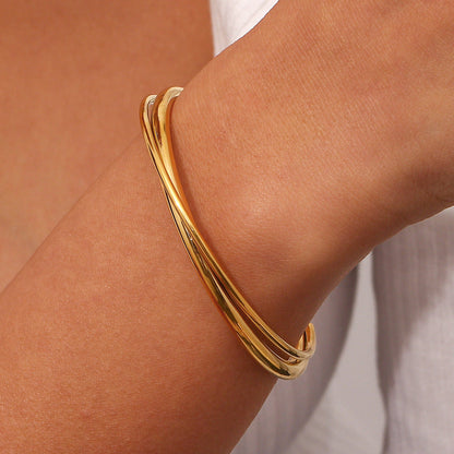 Seraphine Dual Layer Gold Cuff