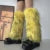 Luxury Brand Runway Fashion Fluffy Faux Fox Leg Warmers Women Thick Warm Furry Boot Covers Chic Harajuku Hot Y2k Girls Legcovers