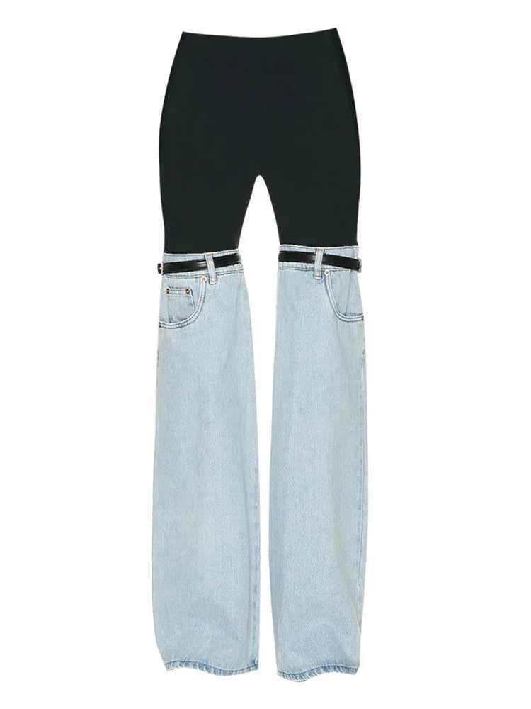 Fashion Women&#8217;s Palazzo Trousers Wide Jeans Ladies Streetwear Loose Denim Pants Women 2025 Summer New Low Rise Jeans