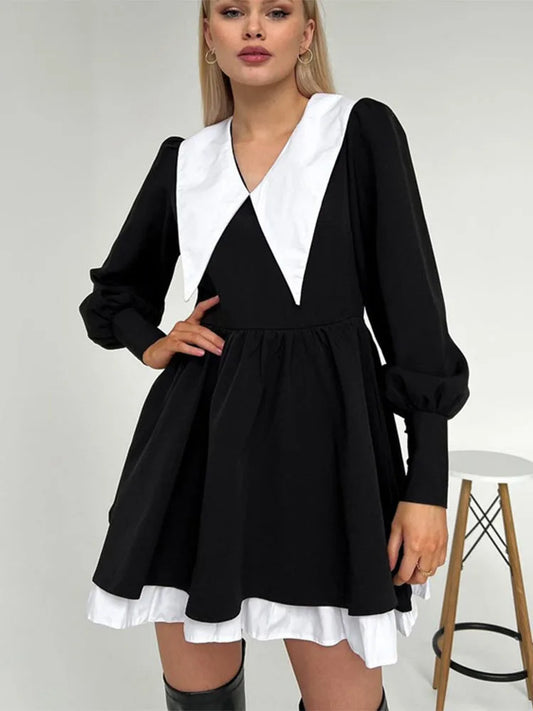 Splice Mini Dress For Women Sexy Party Club Night Folds Women&#8217;s Evening Dress Hot Girls Elegant Street Dresses Women 2025