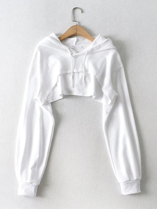 With Hat Hoodies Women Basic Design Young Korean Fashion Mujer All-match Teens Simple Cool Loose Y2k Cozy Street Wear Popular