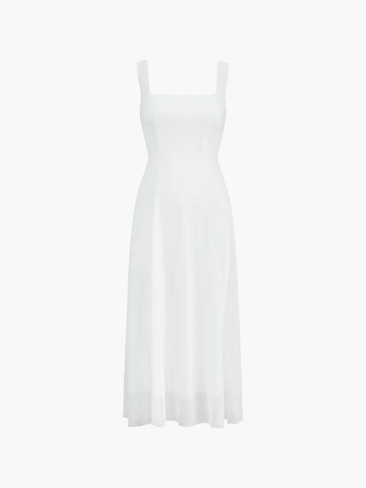 Solid Elegant Style Cami Long Dress