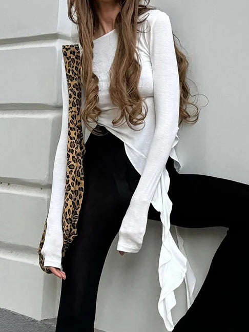 Modern Muse Asymmetrical Ruffle Blouse